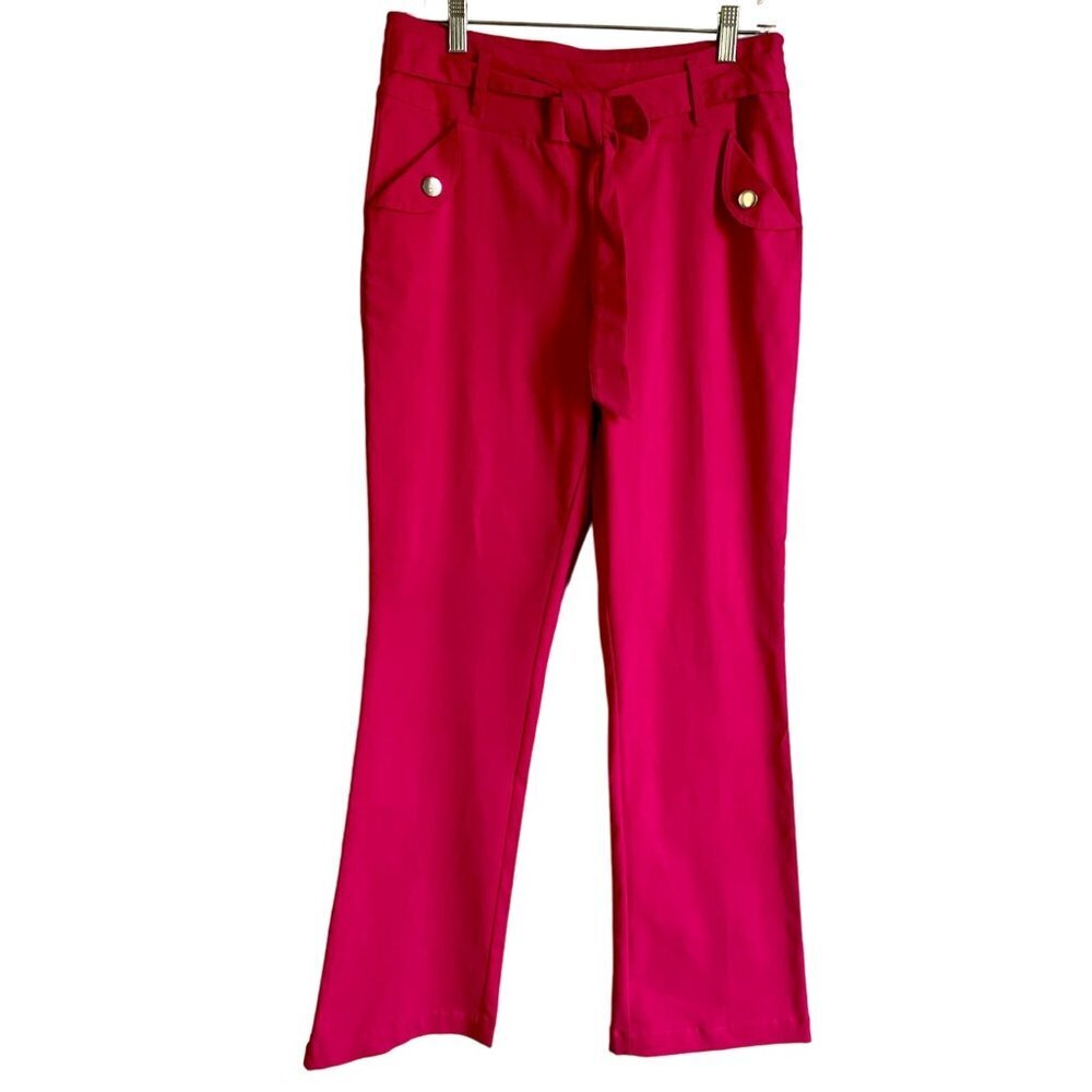 Blue Sol Bright Pink Pull On Pants Pockets Women's Medium NEW